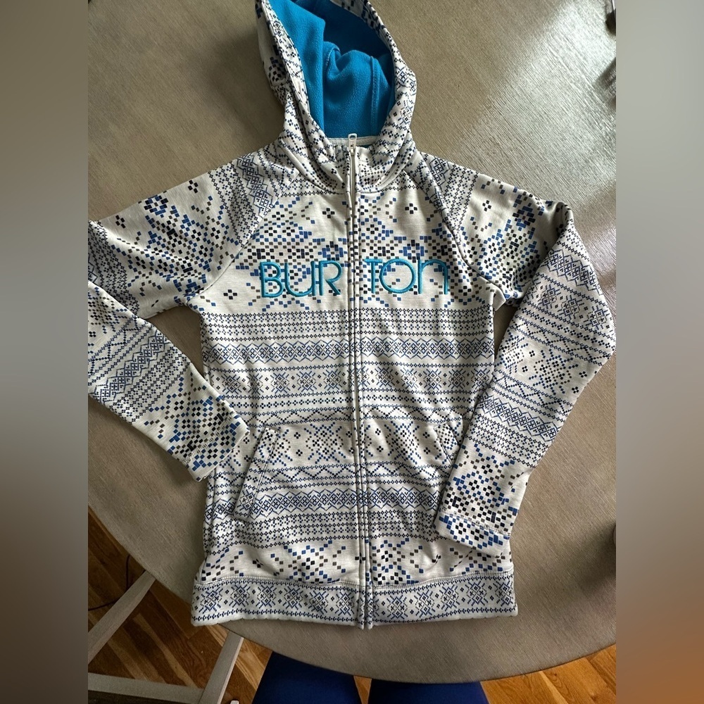 Burton Blue white dryride fleece small
